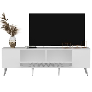 Έπιπλο TV Detas Λευκό 150x48.2x35 cm - Img 5