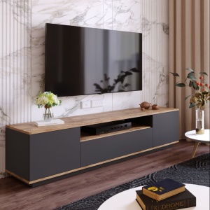 Έπιπλο TV Fr7 Ανθρακί 180x44.6x44.5 cm - Img 2