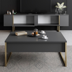 Έπιπλο TV Luxe Ανθρακί 180x30x50 cm - Img 5