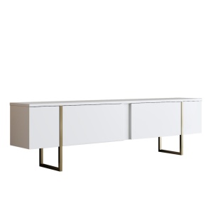 Έπιπλο TV Luxe Λευκό 180x30x50 cm - Img 6