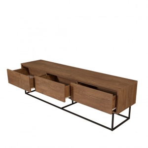 Έπιπλο TV Milo 180 Walnut-Μαύρο - Img 4