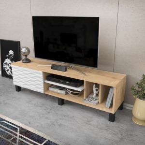 Έπιπλο TV Olyo-Sapphire, Λευκό - Img 3