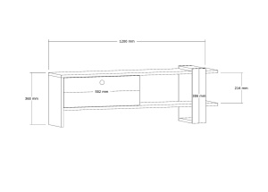 Έπιπλο TV Ova Δρυς 120x36.8x25 cm - Img 6