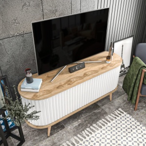 Έπιπλο TV Stor-Oud Oak, Λευκό - Img 5