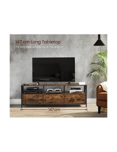 Έπιπλο TV, Vasagle, 40 x 147 x 50 cm, LTV301B01, Καφέ Ρουστίκ - Img 3