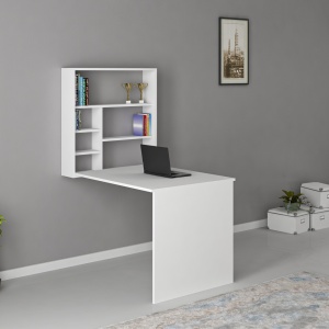 Επιτοίχιο γραφείο Sedir Λευκό 59x16x80.2 cm
