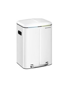 Κάδος ανακύκλωσης, Songmics, 2 x 20L, Λευκό, LTB40WT, Soft-Close