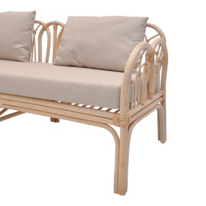 Καναπές κήπου 2 θέσεων Ytrone Boho Pako World Natural 166x61.5x71 cm - Img 5