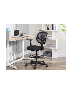 Καρέκλα γραφείου, Songmics, 120 Kg, OBN25BK, 55-75 cm - Img 2