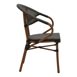 Καρέκλα κήπου Isaia Μαύρο 57x57x83 cm - Img 3