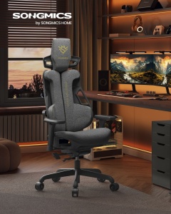 Καρέκλα gaming Songmics Γκρι 68x68x145 cm - Img 2