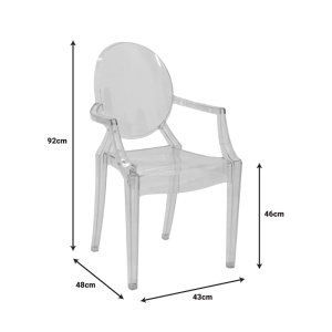 Καρέκλα Narova PC transparent 43x48x92 cm - Img 6