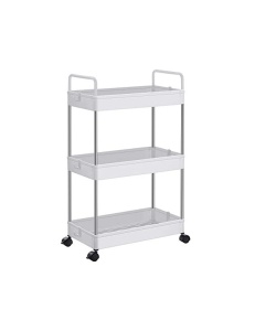 Καρότσι Αποθήκευσης Songmics με 3 Ράφια KSC019W01 Λευκό 22 x 40 x 67 cm