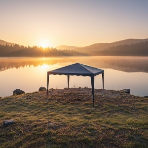 Κιόσκι κήπου, Gazebo, Σκούρο Γκρι, 300x300x250 cm - Img 2