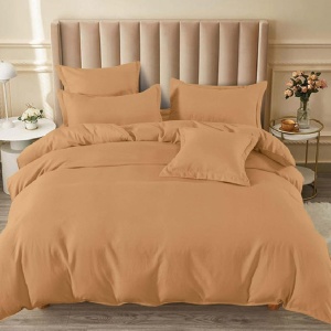 Κλινοσκεπάσματα με Λάστιχο 180x200 Junne Camel 6 Τεμάχια (Finet)