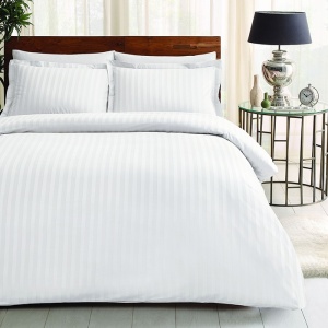 Κλινοσκεπάσματα Jacquard Place Λευκό (Σατέν Deluxe)
