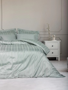 Κλινοσκεπάσματα Stripe Mint (Σατέν Deluxe)