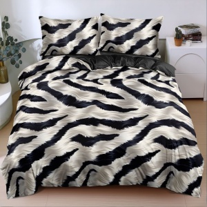 Κλινοσκεπάσματα Zebra Noir (Σατέν Βαμβάκι)