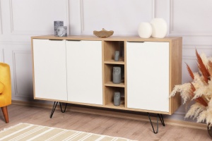 Κονσόλα Clara Console - Oak, Λευκό