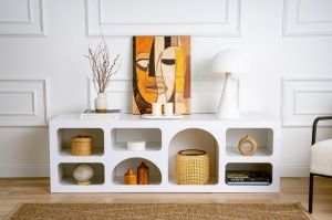 Κονσόλα Lorin Λευκό 160x51x38 cm