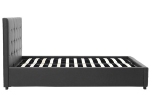 Κρεβάτι διπλό με αποθηκευτικό χώρο 160x200 cm Roi 146 Μαύρο Ματ - Img 6