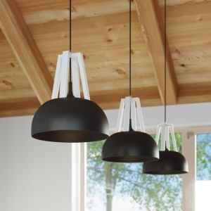 Κρεμαστό φωτιστικό E27 Casco V2, Λευκό, 30x30x85 cm - Img 8