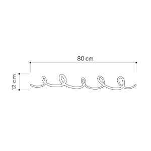 Μεταλλική Κρεμάστρα Sing Μαύρο 80x12x5 cm - Img 3