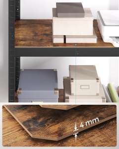 Μεταλλική ραφιέρα, Songmics, Μαύρο, 520 kg 40 x 80 x 160 cm - Img 4
