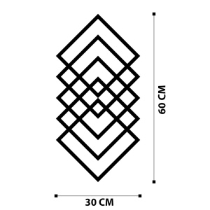 Μεταλλικός πίνακας Geometry Μαύρο 30x60 cm - Img 6