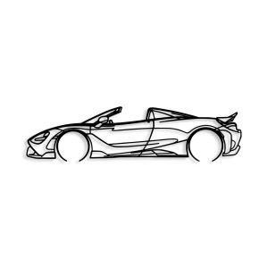 Μεταλλικός πίνακας McLaren Μαύρο 70x17 cm - Img 4
