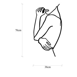 Μεταλλικός πίνακας Woman Μαύρο 70x0.15x38 cm - Img 6
