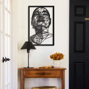 Μεταλλικός πίνακας Antonietta Μαύρο 45x70 cm