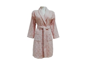 Μπουρνούζι Jacquard Velour, Unisex, Karo Πούδρα