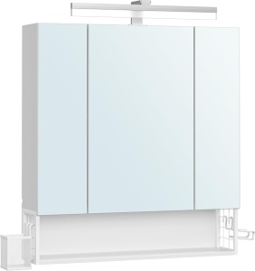 Ντουλάπι Μπάνιου με Καθρέφτη Λευκό Vasagle 70x16.5x75 cm