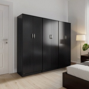 Ντουλάπα με 6 Πόρτες, Athos, V2, Wenge, 240x42x180 cm
