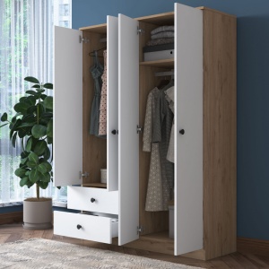 Ντουλάπα BA108-2067 Walnut-Λευκό - Img 5