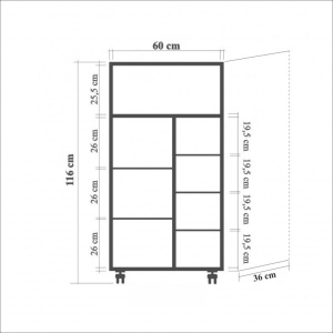 Ντουλάπα Diverse Kiler-735 Sonoma Oak - Img 8