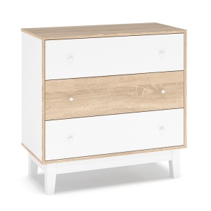 Ντουλάπι με Συρτάρια Awell Λευκό 90x44x88.5 cm