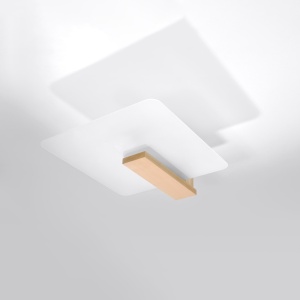 Ξύλινη πλαφονιέρα Lappo, Φυσικό, 40x14x47.5 cm - Img 2