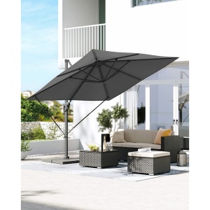 Ομπρέλα βεράντας Songmics Γκρι 300x300x260 cm - Img 2
