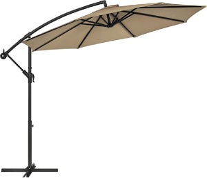 Ομπρέλα ηλίου, Songmics, 300 cm, UPF 50+, Camel