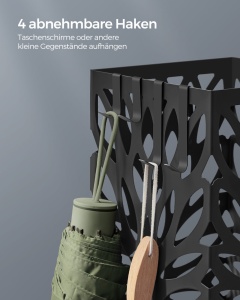 Ομπρελοθήκη Songmics Μαύρο 15.5x15.5x41 cm - Img 5