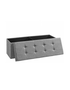 Πάγκος αποθήκευσης, Songmics, 110 x 38 x 38 cm, 120 L, LSF77G, Γκρι