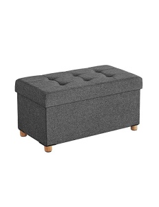 Παγκάκι Αποθήκευσης Songmics, LSF16GYZ, 300 Kg, Γκρι, 65L, 76 x 38 x 40 cm