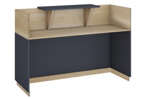 Πάγκος υποδοχής Lotus σε Δρυς-Σκούρο Γκρι 180x70x110 cm - Img 2