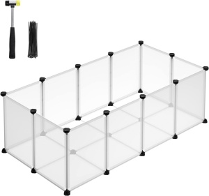 Πάρκο για κατοικίδια, αρθρωτό, Songmics, Λευκό, 125x63x42 cm - Img 2