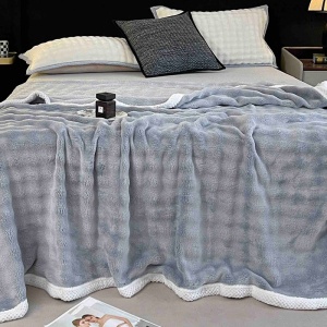 Παχιά Κουβέρτα Cocolino Bordy V5 Ανοιχτό Γκρι 200x230 cm