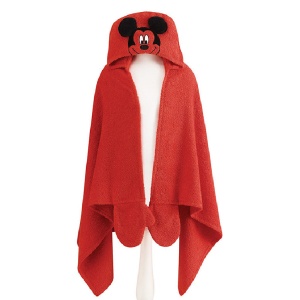 Πετσέτα παραλίας πόντσο με κουκούλα Mickey 75x130 cm (100% Βαμβάκι) - Img 2