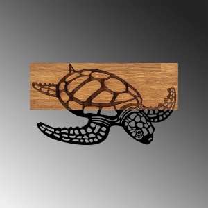 Πίνακας από ξύλο και μέταλλο Caretta Μαύρο 58x3x32 cm - Img 5