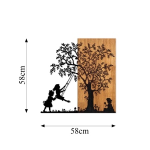 Πίνακας από ξύλο και μέταλλο The Καρυδί 58x59 cm - Img 6